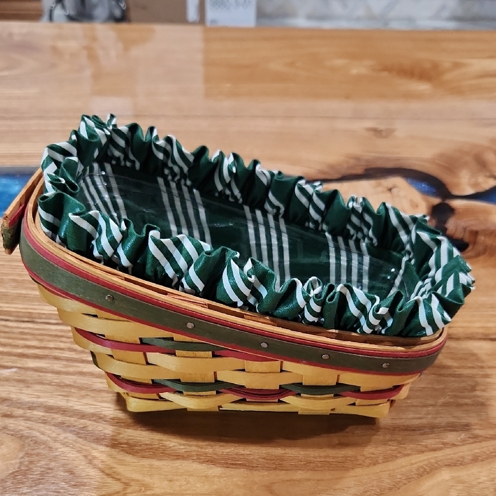 Longaberger handwoven small Sleigh basket